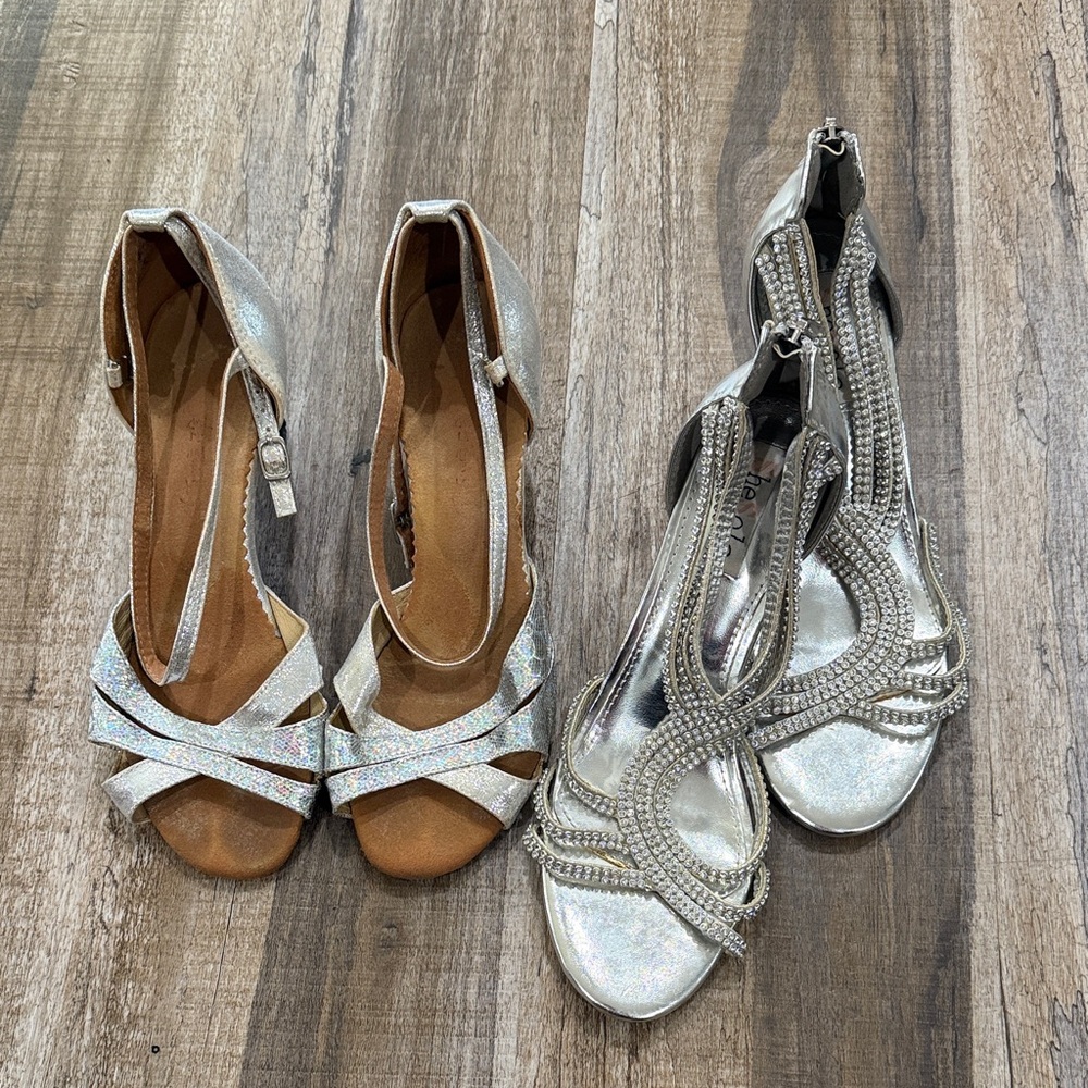 Shimmering Silver Women's Heels